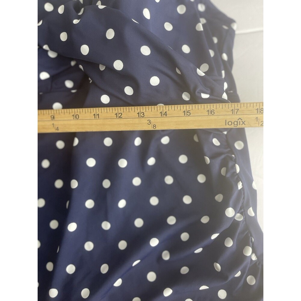 Lands End Blue White Polka Dot Underwire Bikini Swim Top Size 20W DDD Womens - Picture 6 of 13